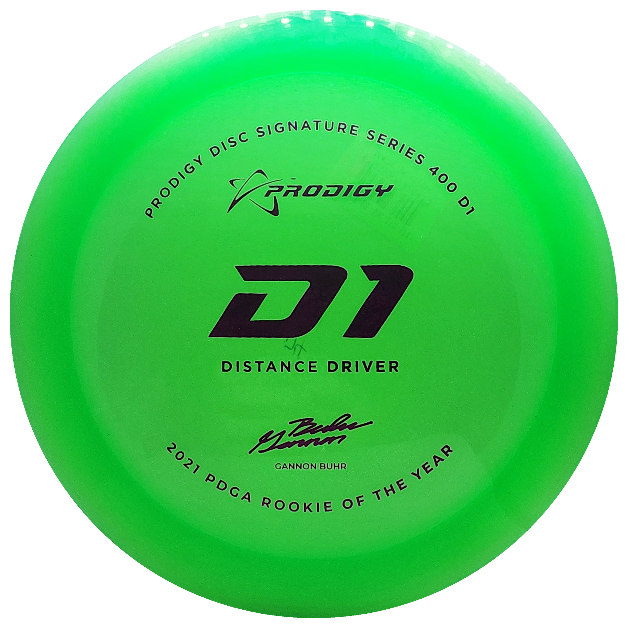 Prodigy: D1 Distance Driver - Gannon Buhr 2022 Signature Series - 400 Plastic - Green/Pink