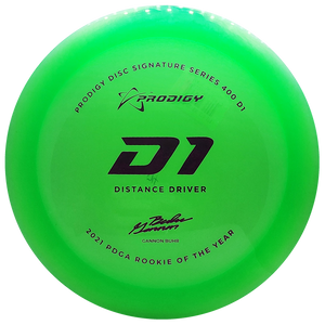 Prodigy: D1 Distance Driver - Gannon Buhr 2022 Signature Series - 400 Plastic - Green/Pink