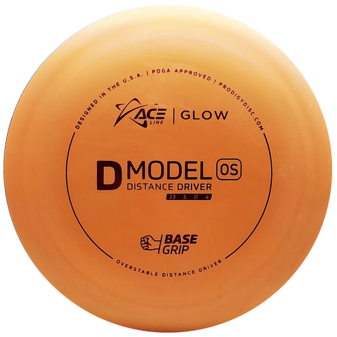 Prodigy: ACE Line D Model OS Distance Driver - BaseGrip GLOW Plastic - Orange/Red