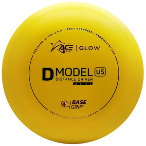 Prodigy: ACE Line D Model US Distance Driver - BaseGrip GLOW Plastic - Yellow/Rainbow