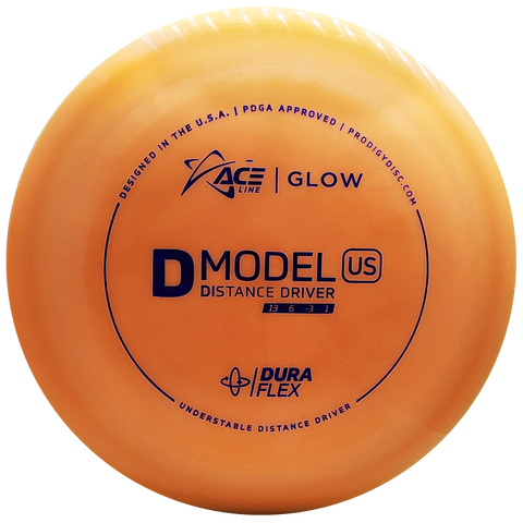 Prodigy: ACE Line D Model US Distance Driver - DuraFlex GLOW Plastic - Orange/Purple