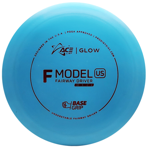 Prodigy: ACE Line F Model US Fairway Driver - BaseGrip GLOW Plastic - Blue/Red