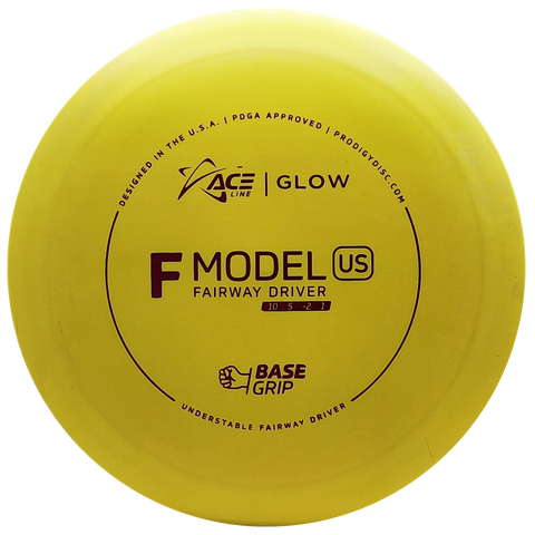 Prodigy: ACE Line F Model US Fairway Driver - BaseGrip GLOW Plastic - Yellow/Pink