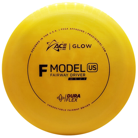 Prodigy: ACE Line F Model US Fairway Driver - DuraFlex GLOW Plastic - Yellow/Red