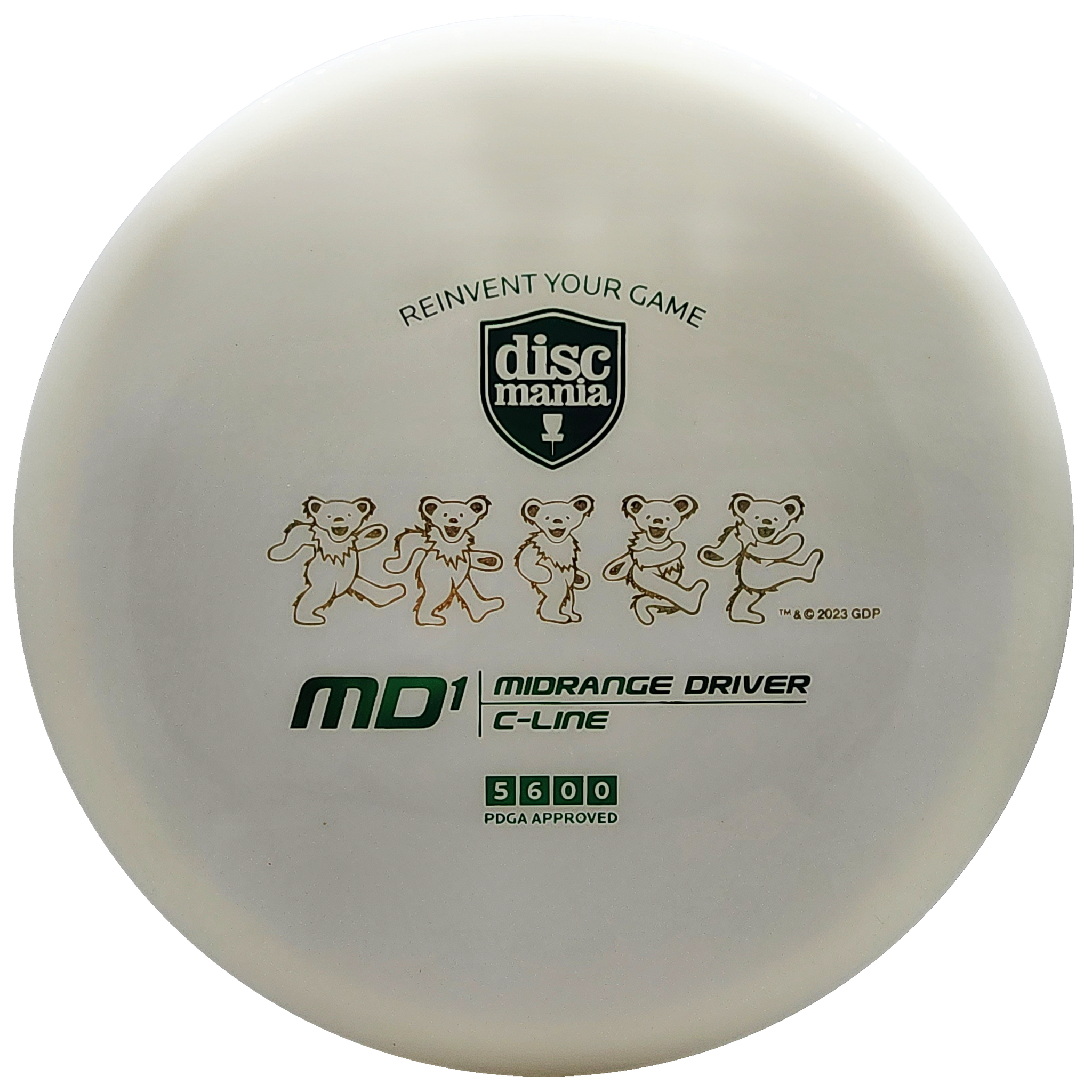 Discmania: Grateful Dead - C-Line MD1 (Dancing Bears) - White/Green/Gold