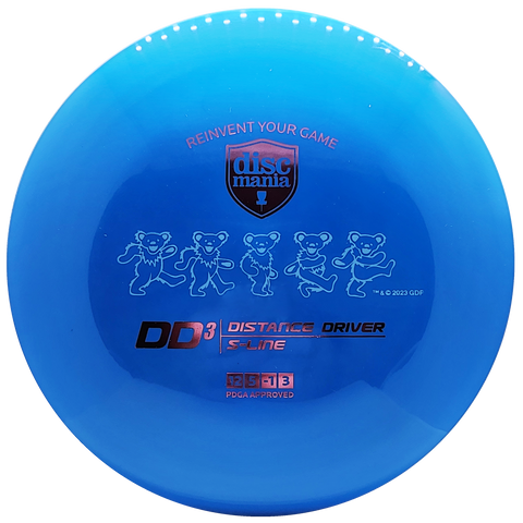 Discmania: Grateful Dead - S-Line DD3 (Dancing Bears) - Blue/Pink/White