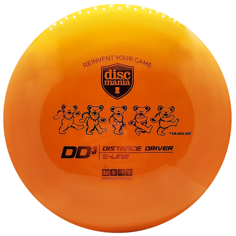 Discmania: Grateful Dead - S-Line DD3 (Dancing Bears) - Orange/Orange/Rainbow