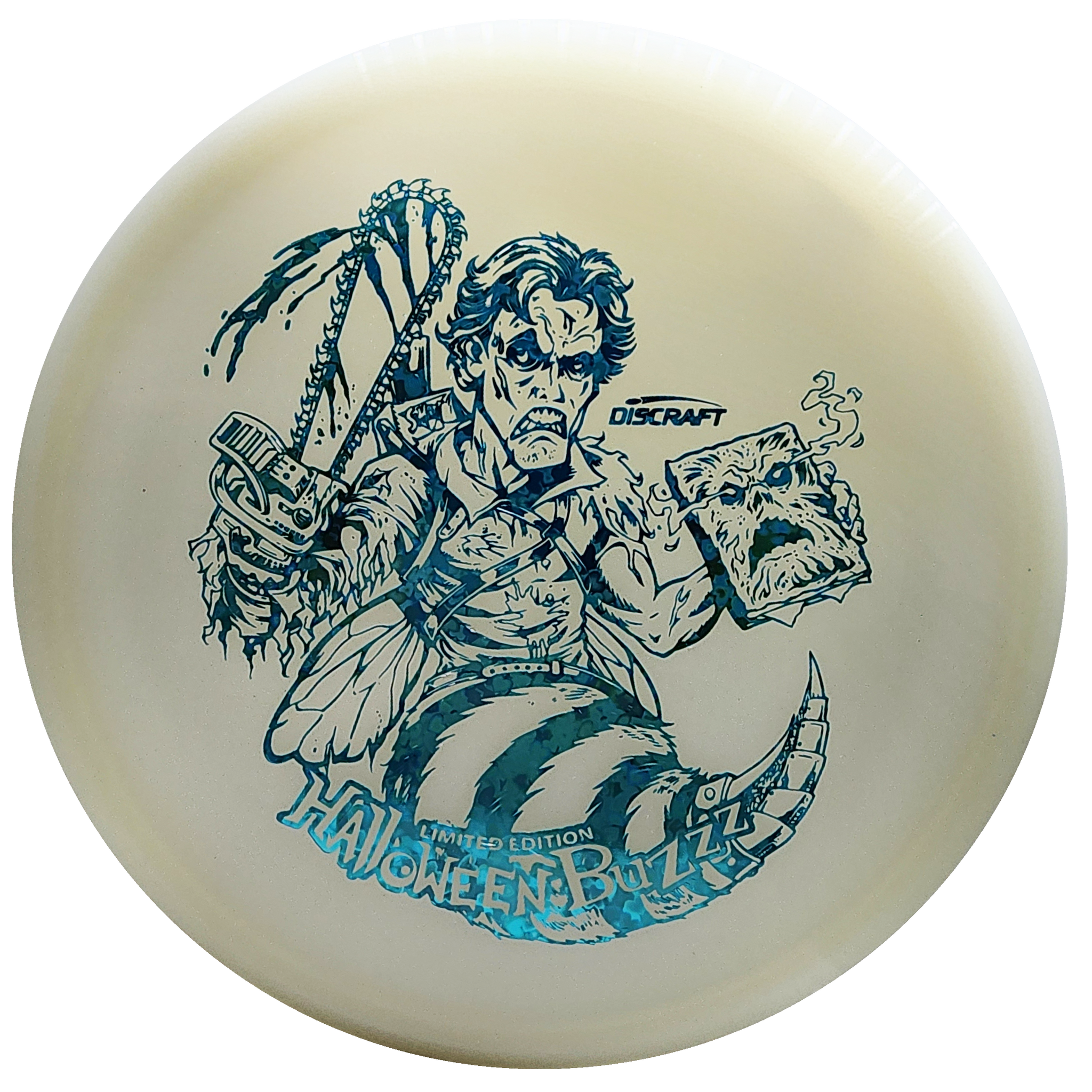 Discraft: Limited Edition 2023 Halloween Z Buzzz Nite Glo - White/Turquoise