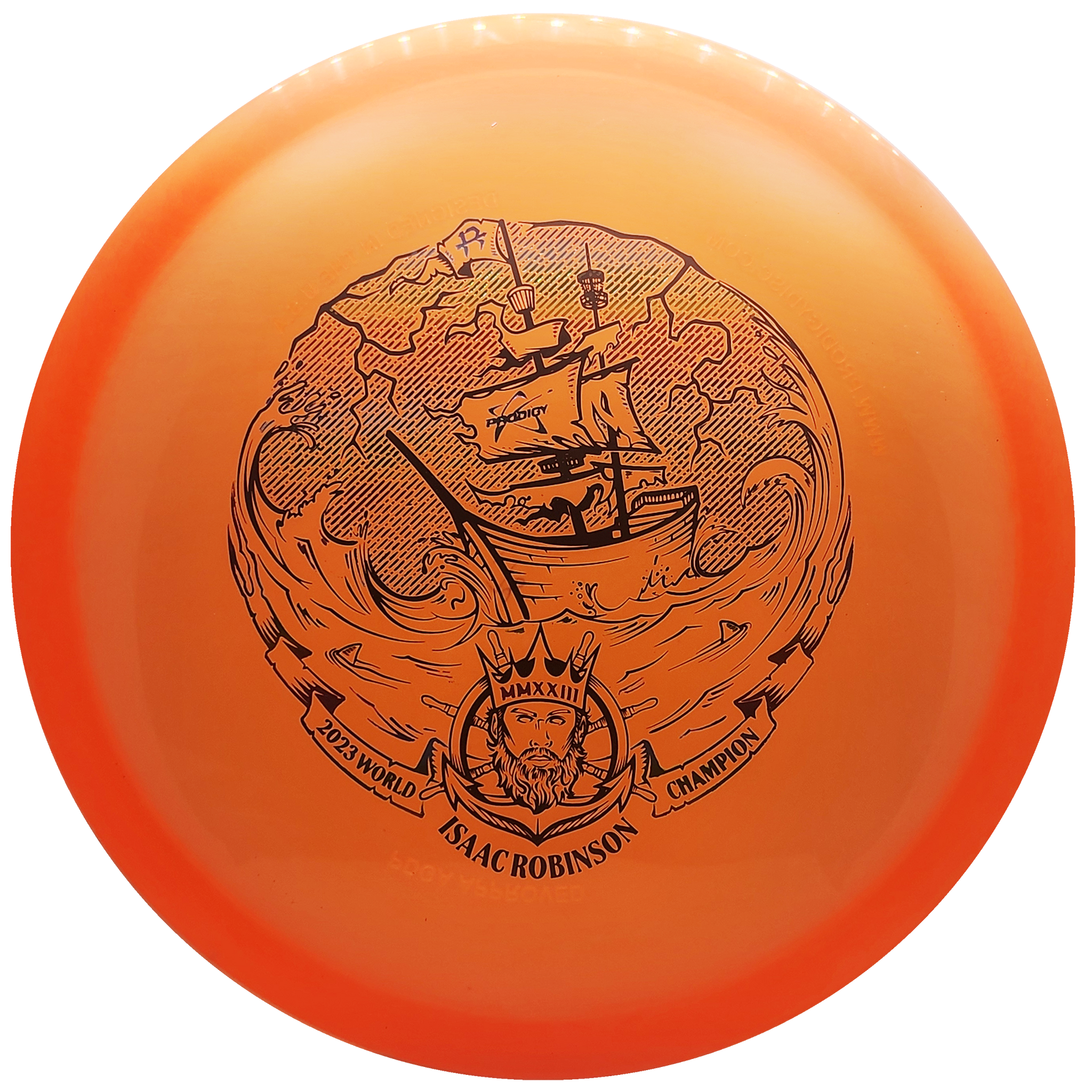 Prodigy: Isaac Robinson Archive Midrange - "Smuggler's Pursuit" Pro Worlds Stamp - 400 Plastic - Orange/Black/Rainbow