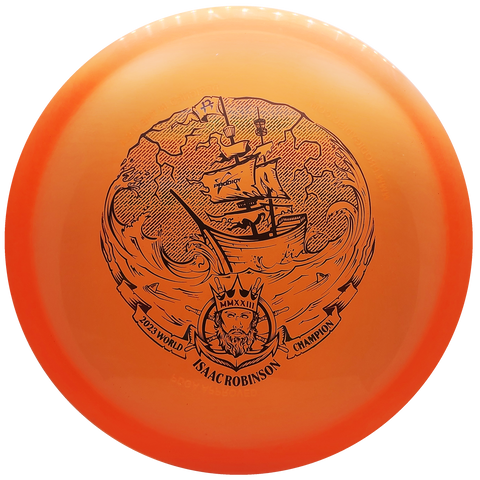 Prodigy: Isaac Robinson Archive Midrange - "Smuggler's Pursuit" Pro Worlds Stamp - 400 Plastic - Orange/Black/Rainbow