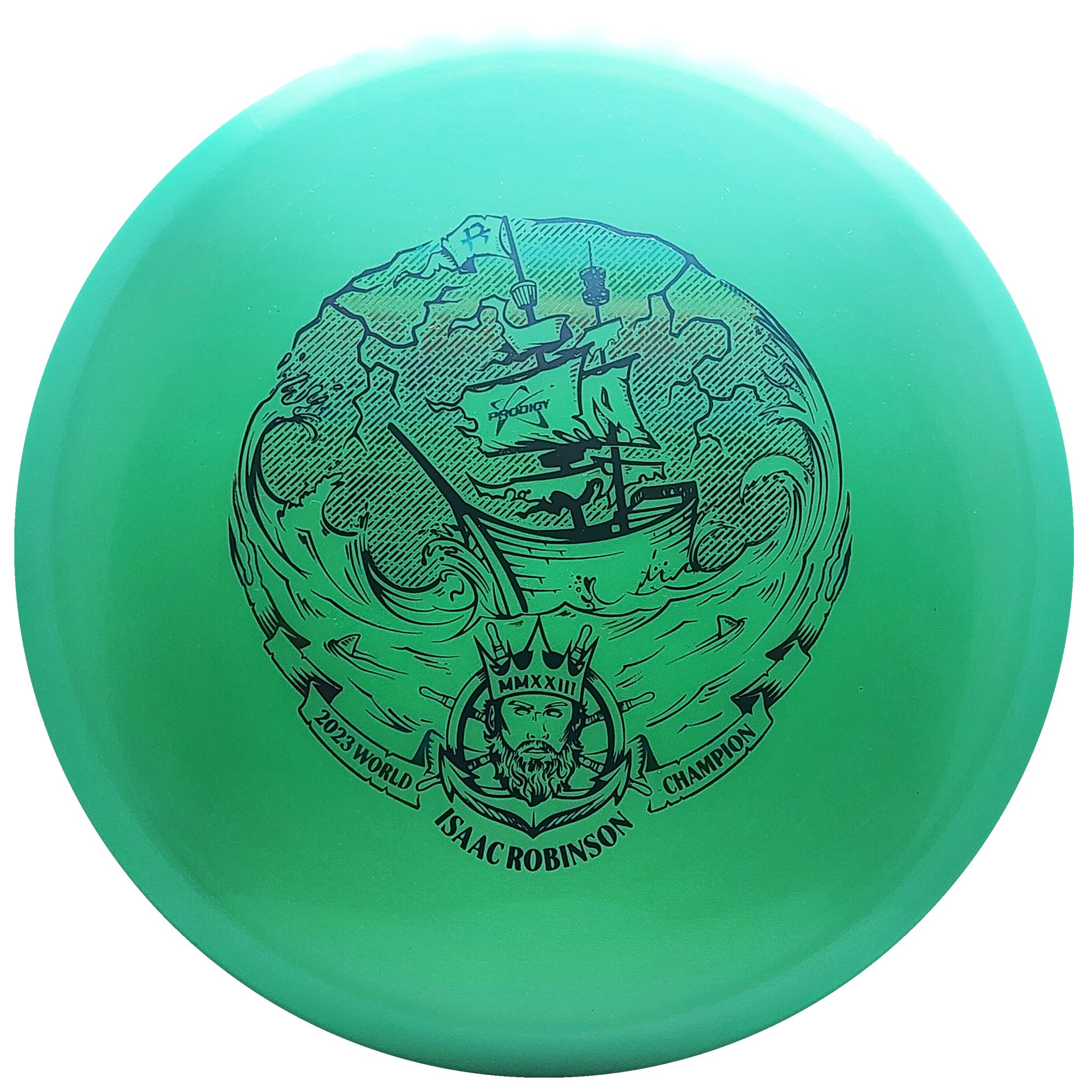 Prodigy: Isaac Robinson Archive Midrange - "Smuggler's Pursuit" Pro Worlds Stamp - 500 Plastic - Green/Purple/Rainbow