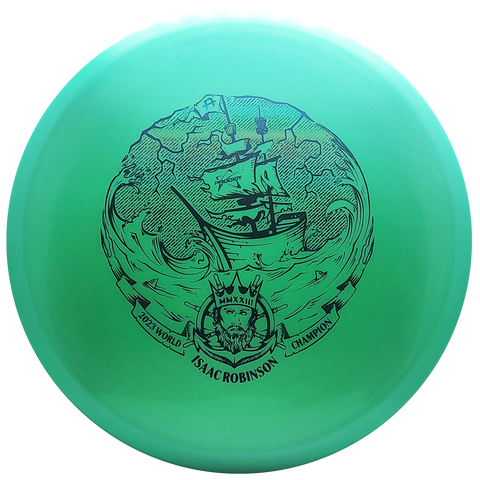 Prodigy: Isaac Robinson Archive Midrange - "Smuggler's Pursuit" Pro Worlds Stamp - 500 Plastic - Green/Purple/Rainbow