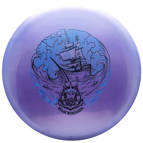 Prodigy: Isaac Robinson Archive Midrange - "Smuggler's Pursuit" Pro Worlds Stamp - 500 Plastic - Purple/Black/Blue