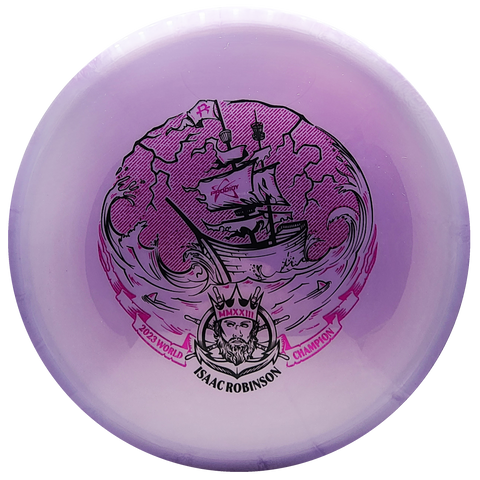 Prodigy: Isaac Robinson Archive Midrange - "Smuggler's Pursuit" Pro Worlds Stamp - 500 Plastic - Purple/Black/Pink