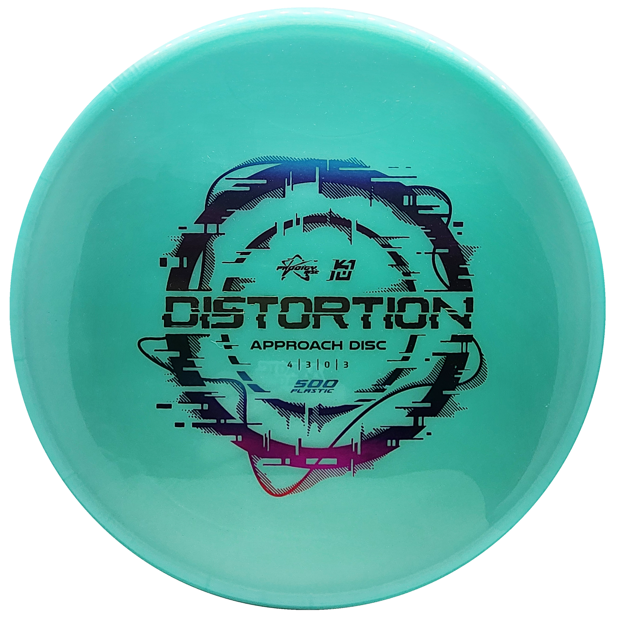Prodigy: Kevin Jones Distortion Approach Disc - 500 Plastic - Teal/Rainbow