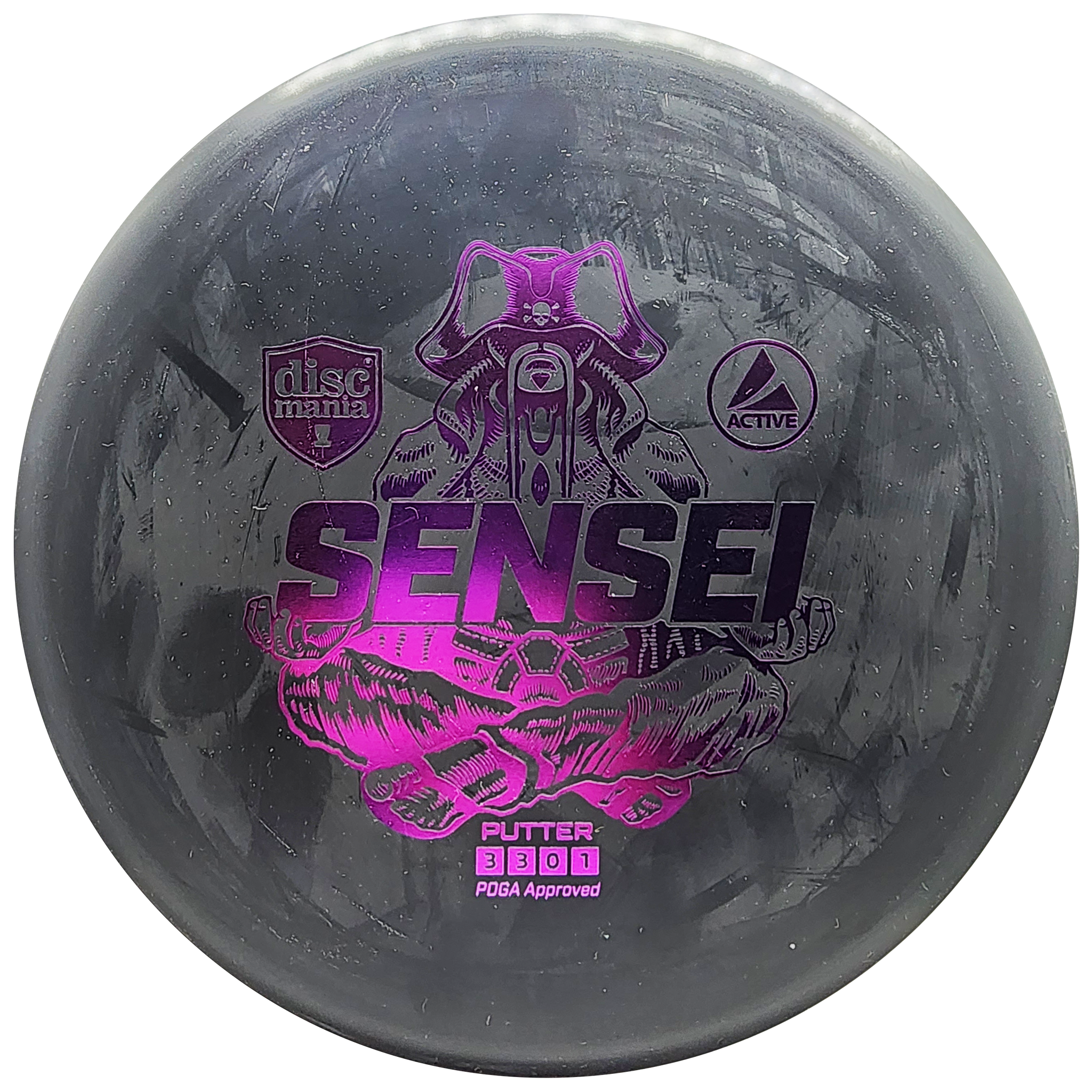 Discmania: Limited Edition Active Base Sensei (Pirate Sensei Stamp) - Black/Purple