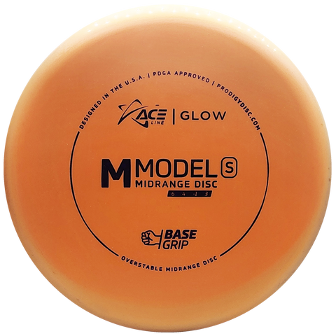 Prodigy: ACE Line M Model S Midrange Disc - BaseGrip GLOW Plastic - Orange/Purple