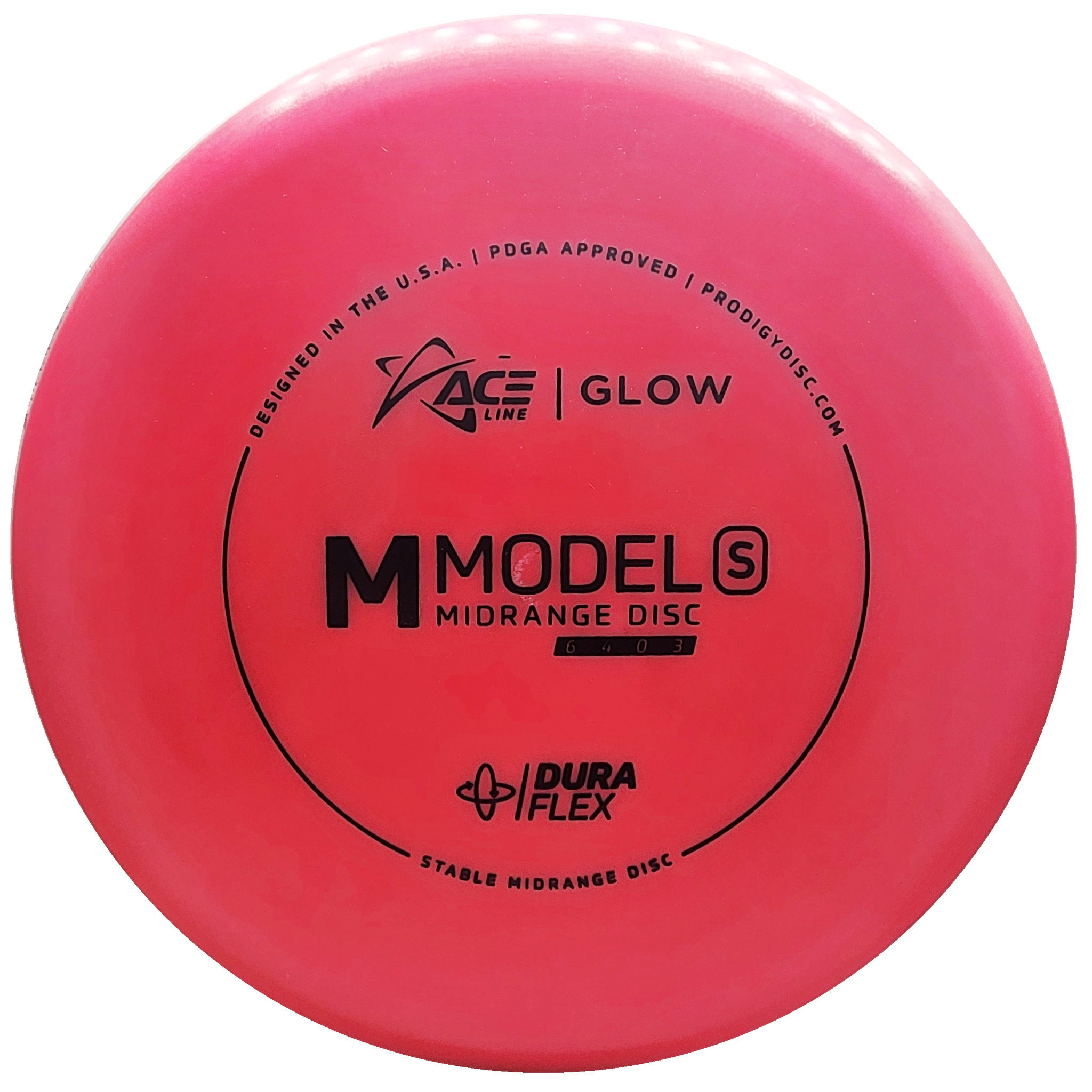 Prodigy: ACE Line M Model S Midrange Disc - DuraFlex GLOW Plastic - Pink/Black