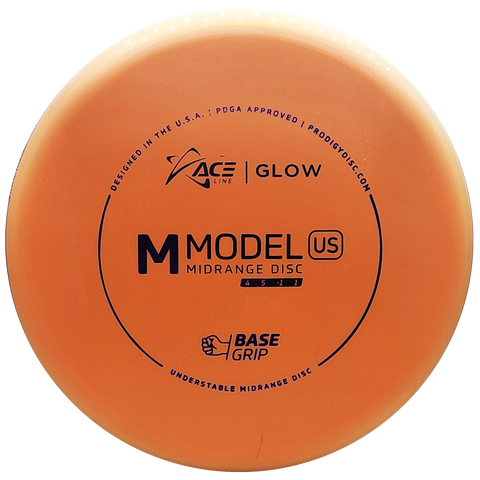 Prodigy: ACE Line M Model US Midrange Disc - BaseGrip GLOW Plastic - Orange/Purple