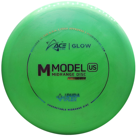 Prodigy: ACE Line M Model US Midrange Disc - DuraFlex GLOW Plastic - Green/Rainbow