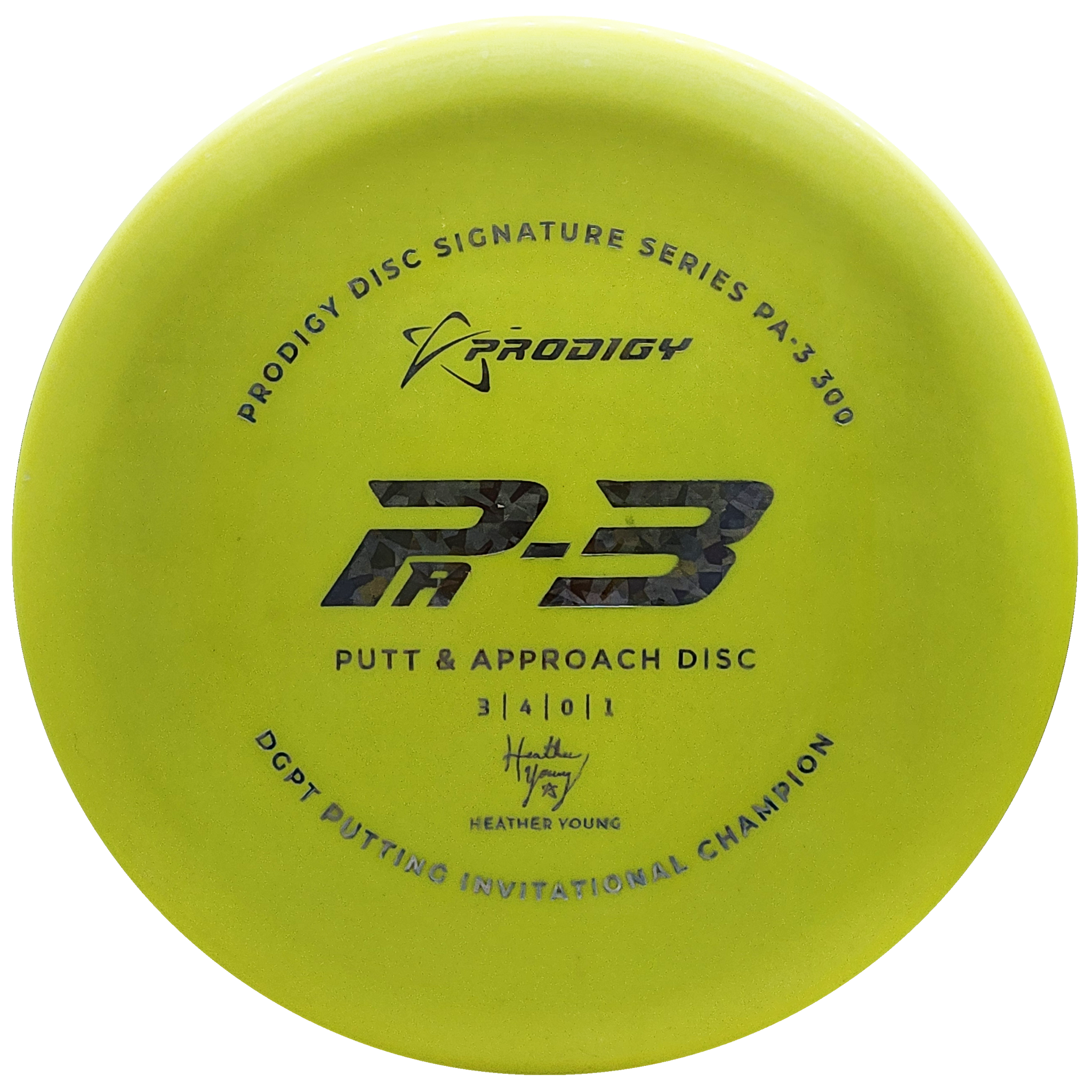 Prodigy: PA-3 Putt & Approach Disc - Heather Young 2022 Signature Series - Yellow/Silver