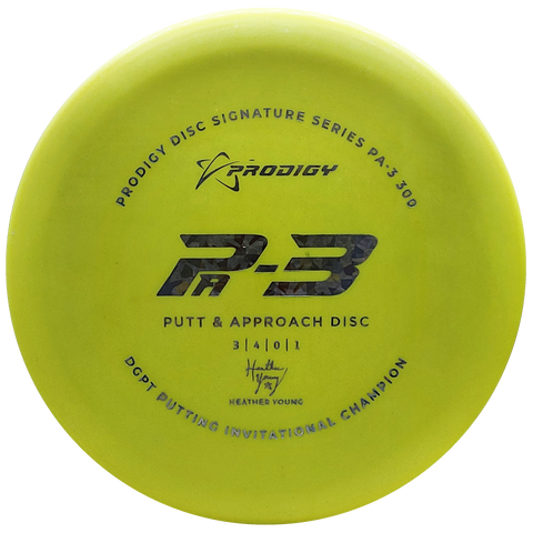 Prodigy: PA-3 Putt & Approach Disc - Heather Young 2022 Signature Series - Yellow/Silver