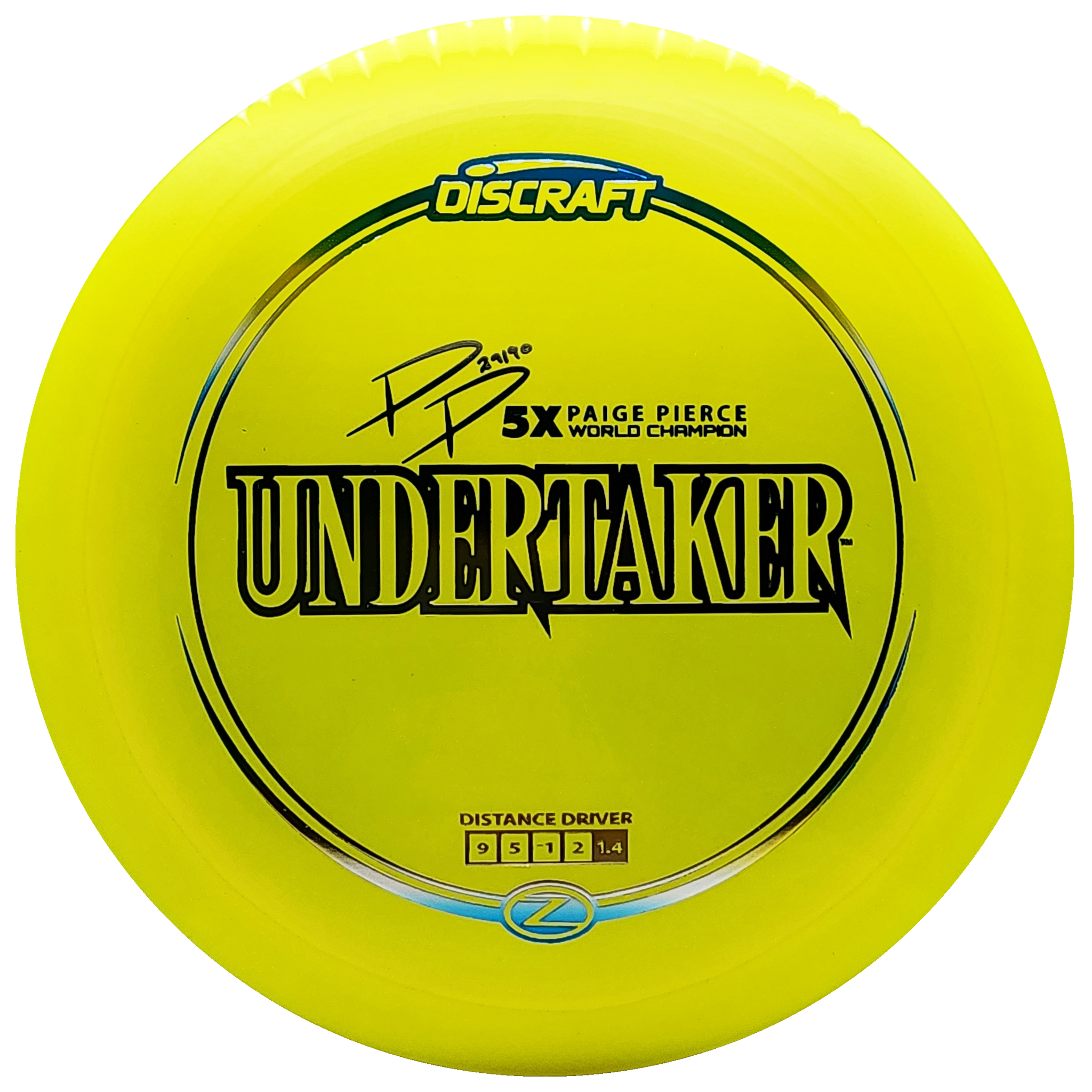 Discraft: Paige Pierce Z Line Undertaker Signature Series - Yellow/Blue/Gold/Silver