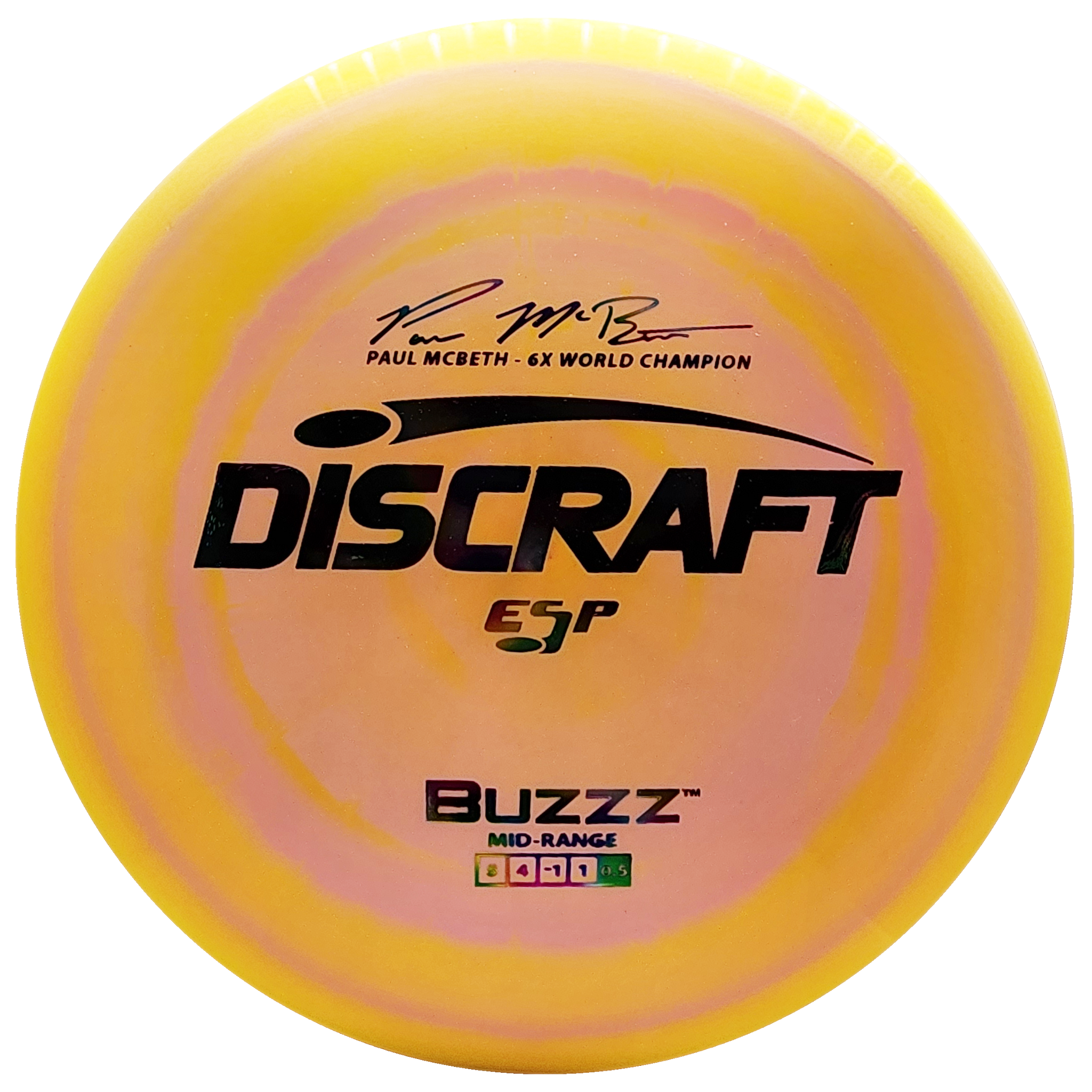 Discraft: Paul McBeth 6x ESP Buzzz Signature Series - Orange/Pink/Rainbow