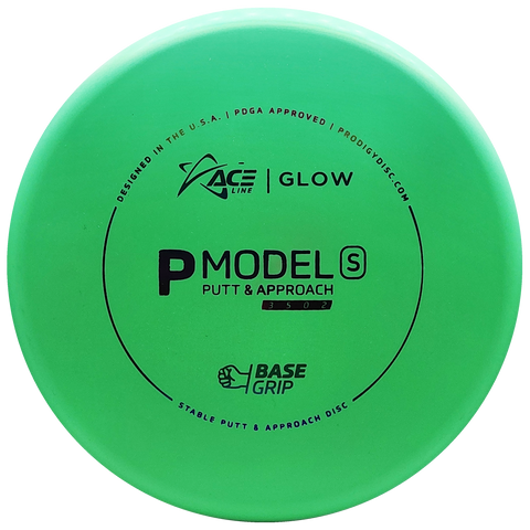 Prodigy: ACE Line P Model S Putt & Approach Disc - BaseGrip GLOW Plastic - Green/Rainbow