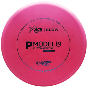 Prodigy: ACE Line P Model S Putt & Approach Disc - DuraFlex GLOW Plastic - Pink/Blue