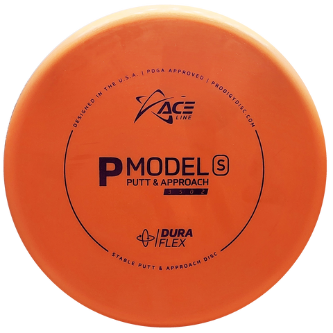 Prodigy: ACE Line P Model S Putt & Approach Disc - DuraFlex Plastic - Orange/Pink