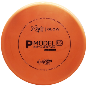 Prodigy: ACE Line P Model US Putt & Approach Disc - DuraFlex GLOW Plastic - Orange/Red