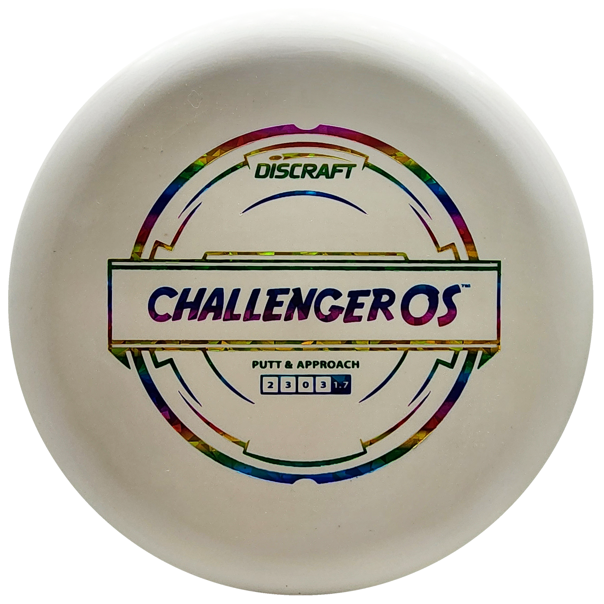 Discraft: Putter Line Challenger OS - White/Rainbow
