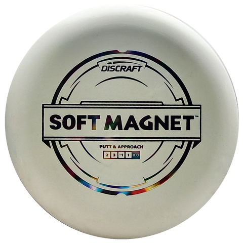 Discraft: Putter Line Soft Magnet - White/Rainbow