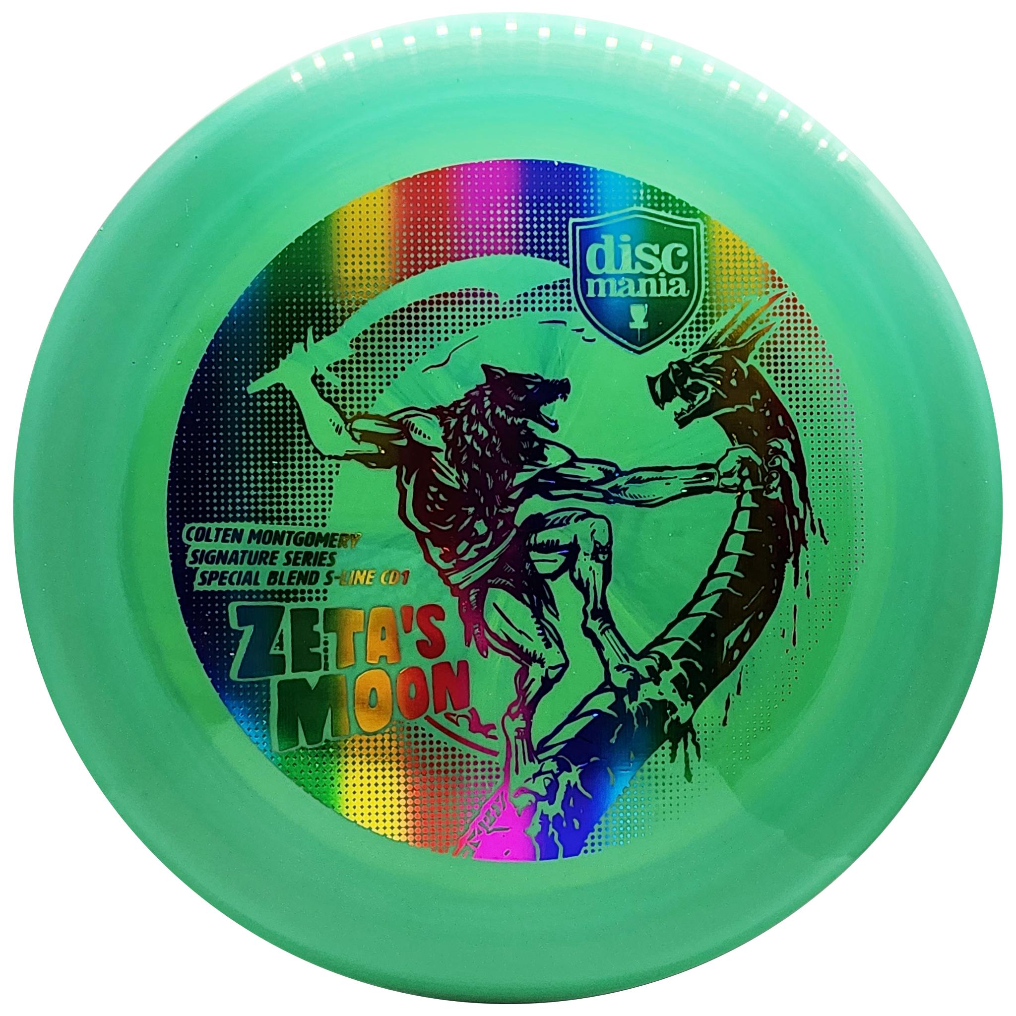 Discmania: Zeta's Moon - Colten Montgomery Signature Series Special Blend S-Line CD1 - Green/Rainbow