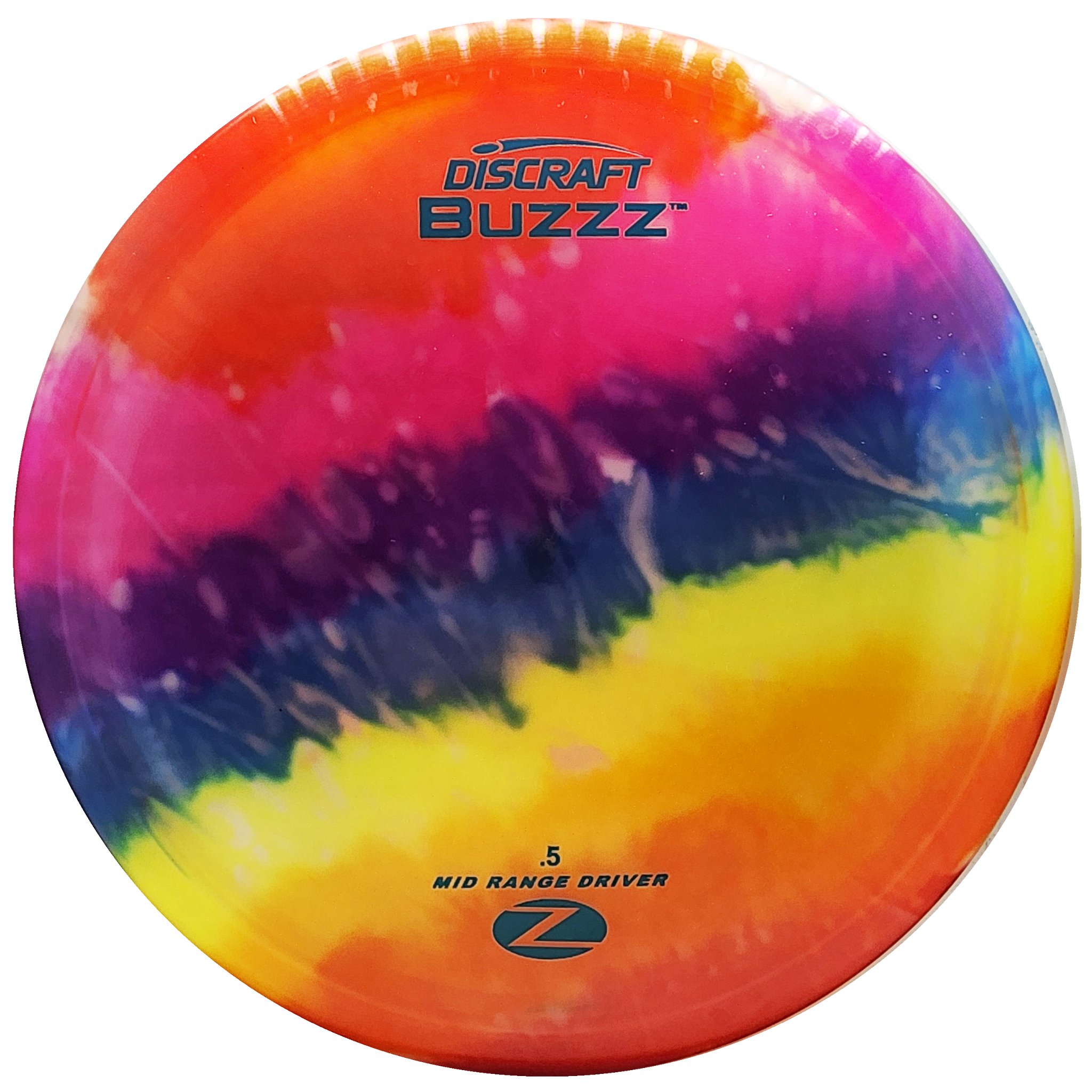 Discraft: Z Line Fly Dye Buzzz - Rainbow/Turquoise