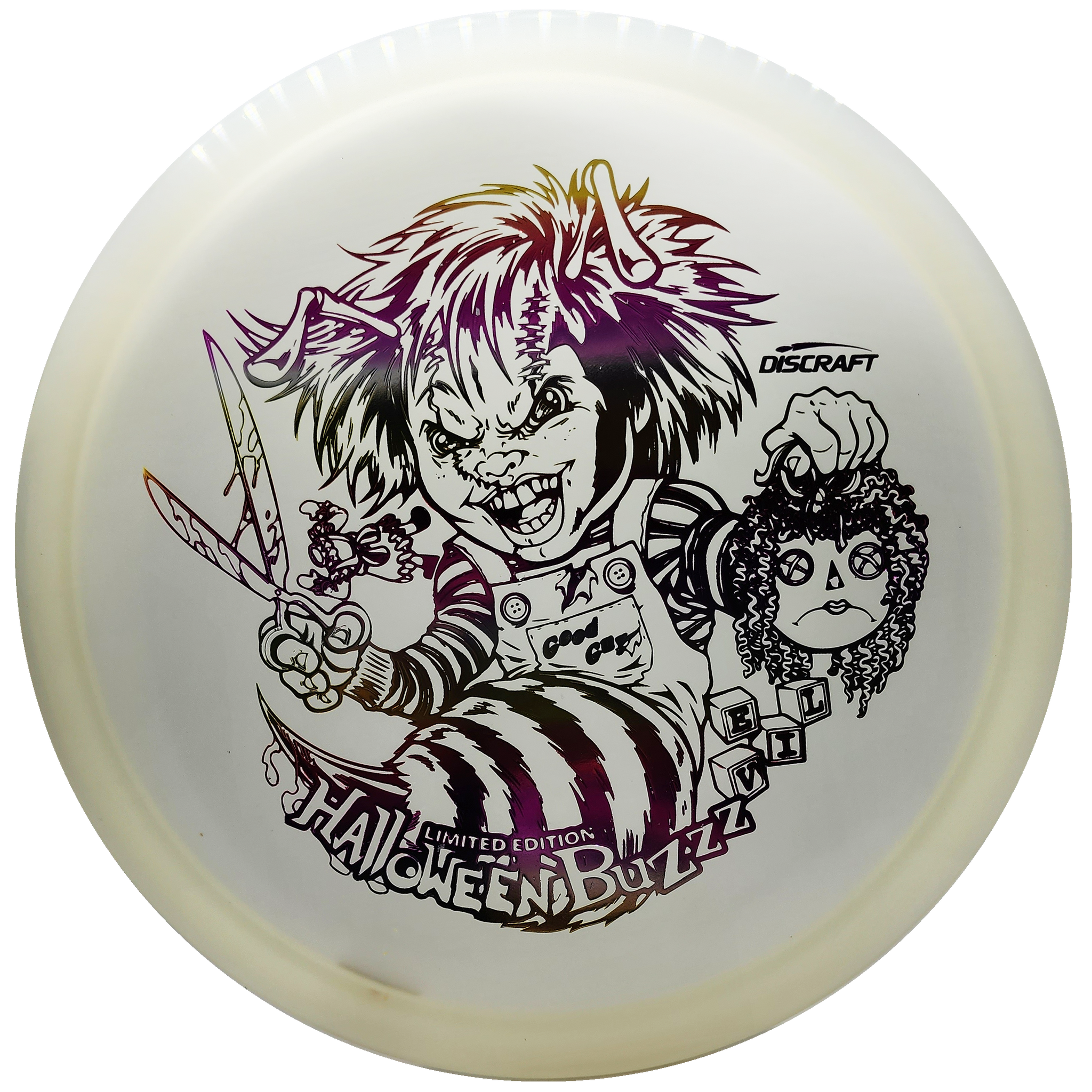 Discraft: Limited Edition 2022 Haloween Buzzz - Nite Glo - White/Pink/Orange/Yellow