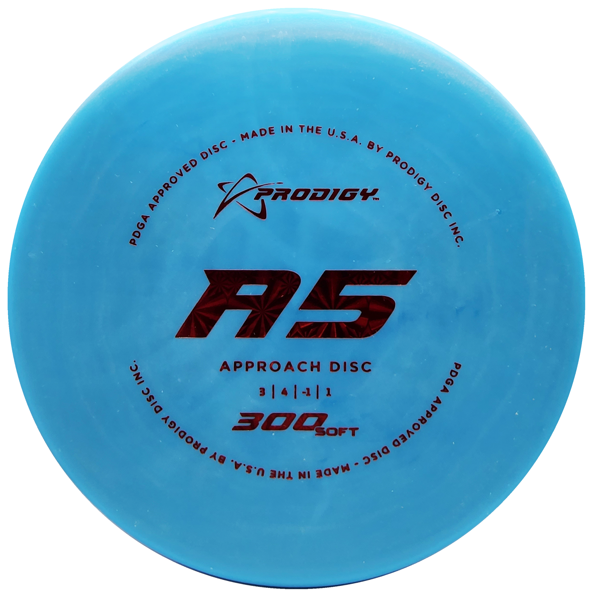 Prodigy: A5 Approach Disc - 300 Soft Plastic - Light Blue/Red