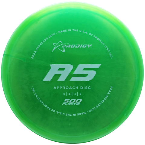 Prodigy: A5 Approach Disc - 500 Plastic - Lime Green/White