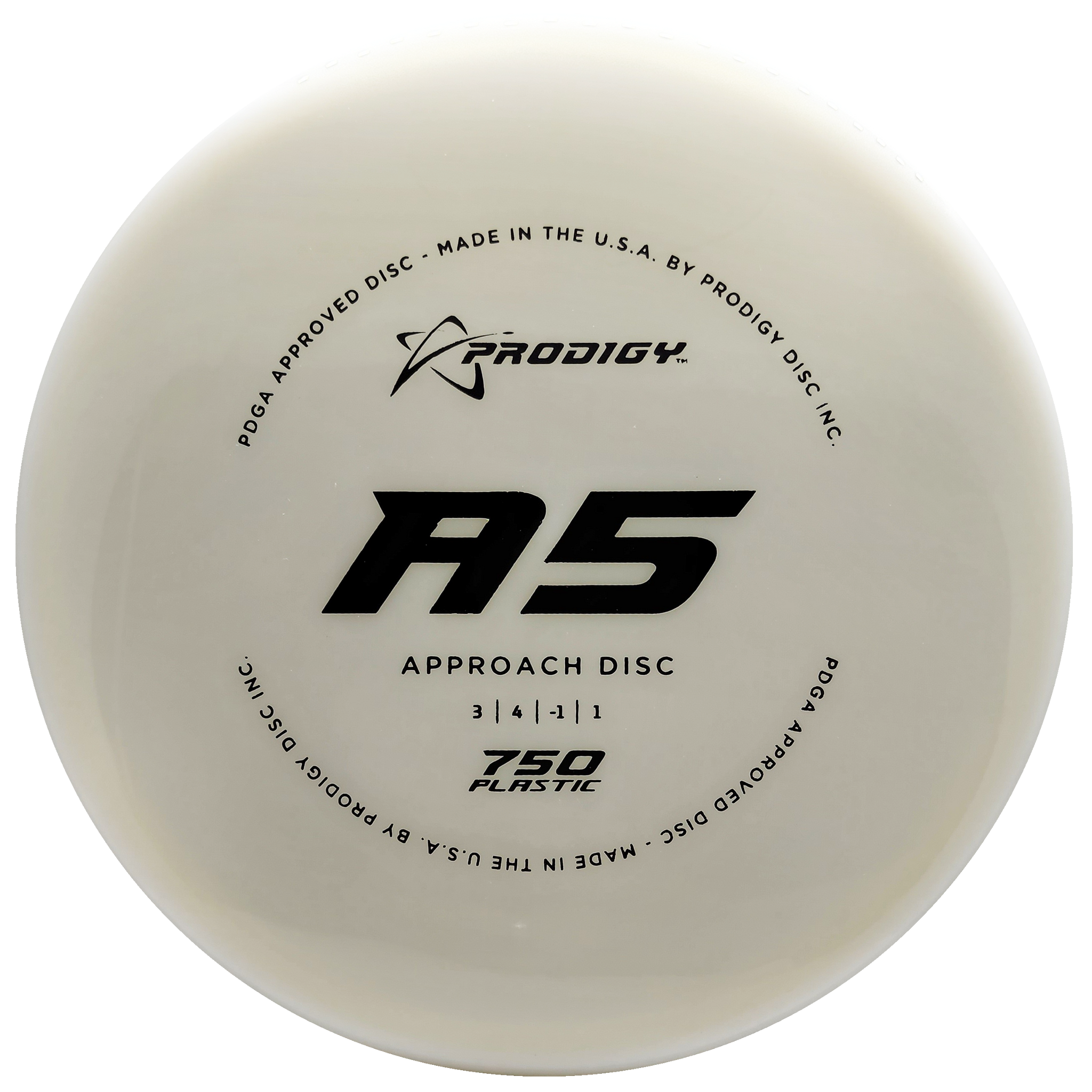 Prodigy: A5 Approach Disc - 750 Plastic - White/Black