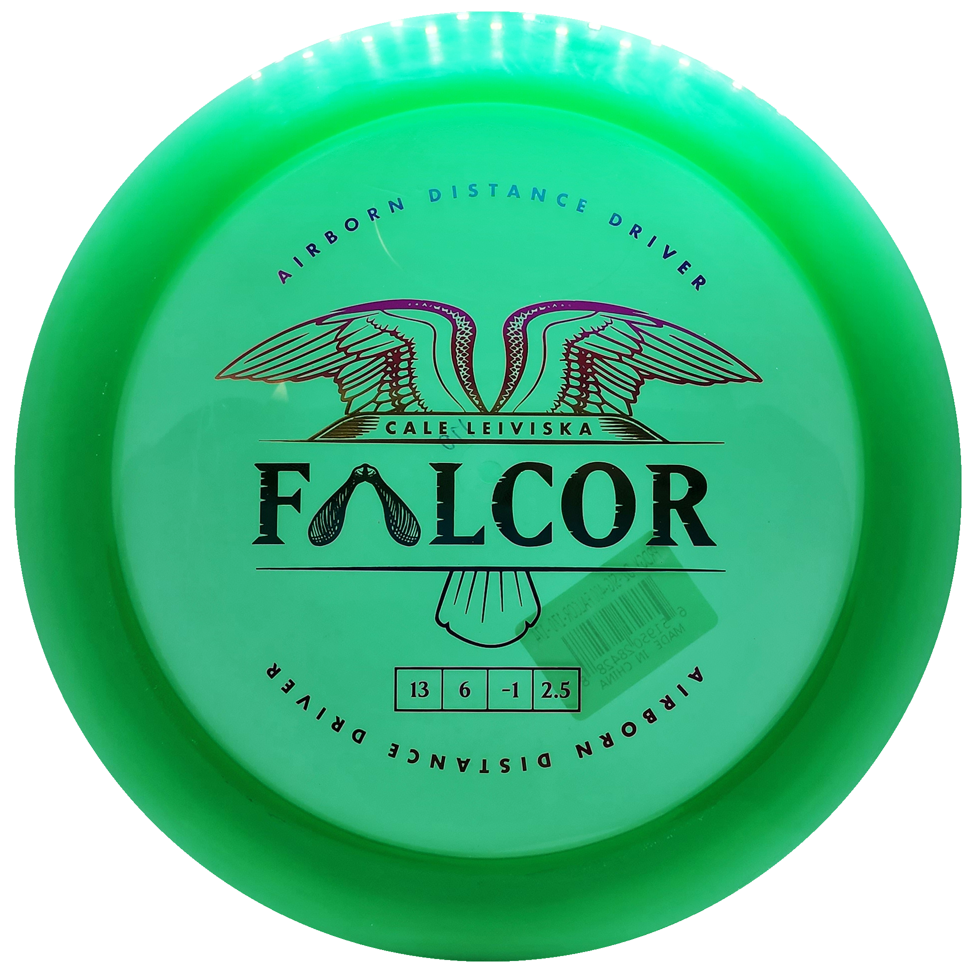 Prodigy: Airborn Falcor Distance Driver - Lime Green/Rainbow