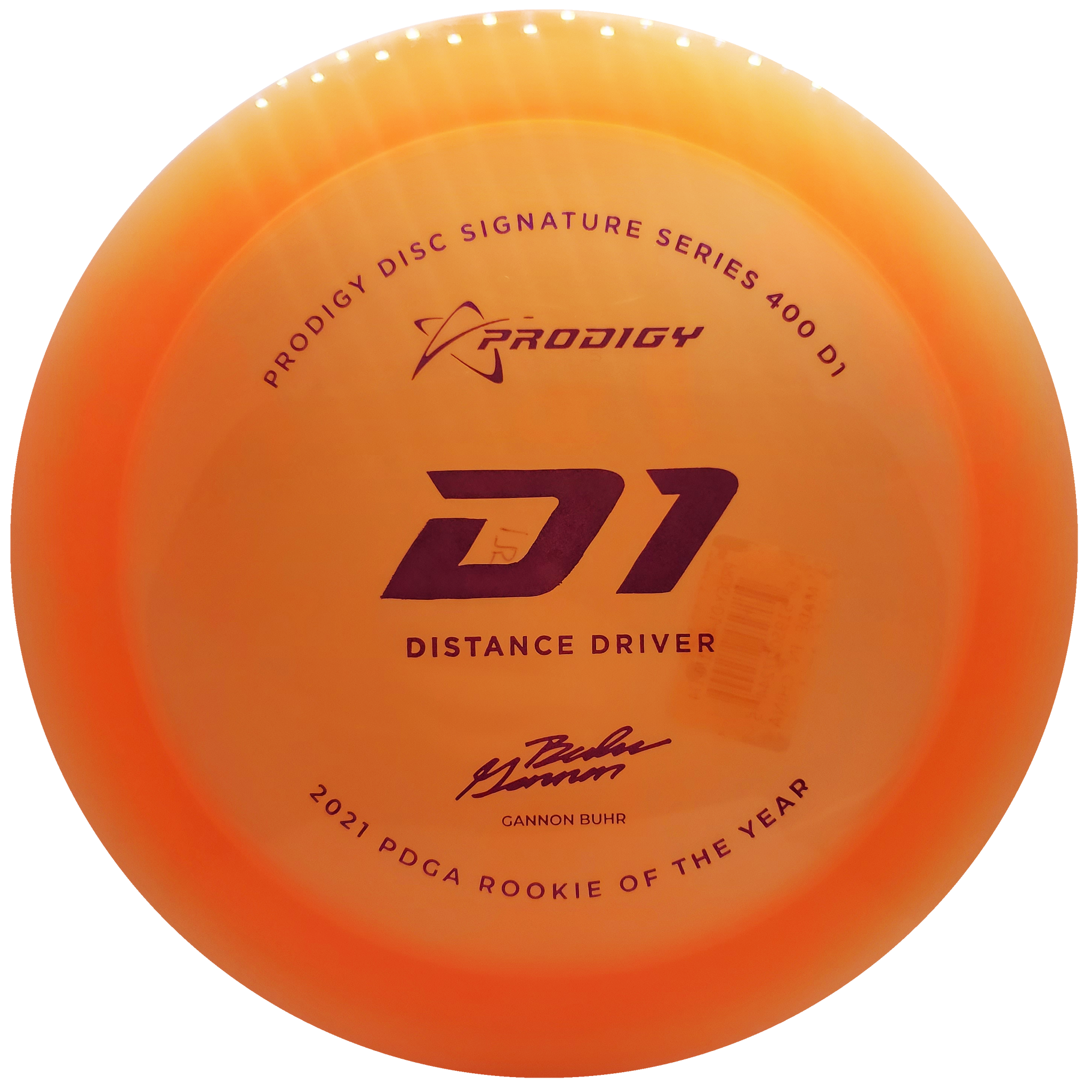 Prodigy: D1 Distance Driver - Gannon Buhr 2022 Signature Series - Orange/Pink