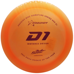 Prodigy: D1 Distance Driver - Gannon Buhr 2022 Signature Series - Orange/Pink