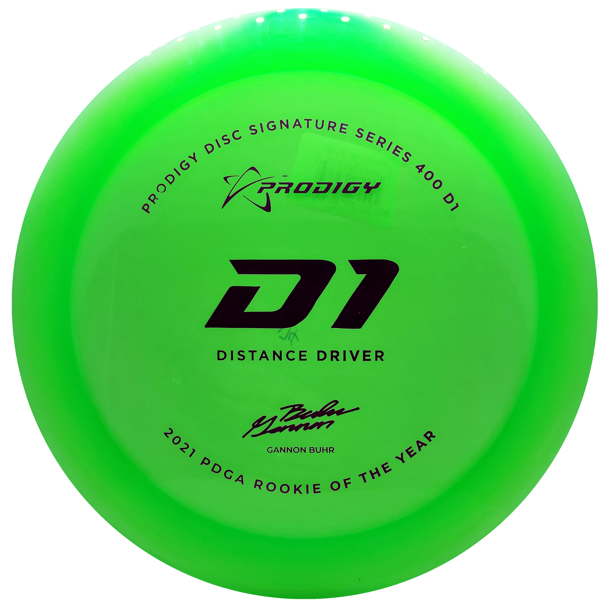 Prodigy: D1 Distance Driver - Gannon Buhr 2022 Signature Series - 500 Plastic - Lime Green/Pink