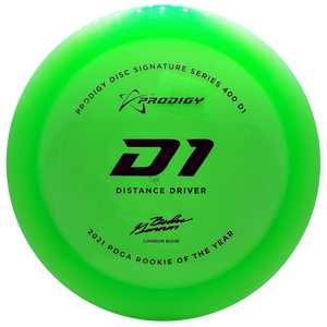 Prodigy: D1 Distance Driver - Gannon Buhr 2022 Signature Series - 500 Plastic - Lime Green/Pink