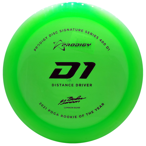 Prodigy: D1 Distance Driver - Gannon Buhr 2022 Signature Series - 500 Plastic - Lime Green/Pink