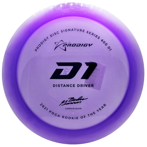 Prodigy: D1 Distance Driver - Gannon Buhr 2022 Signature Series - 500 Plastic - Purple/Black