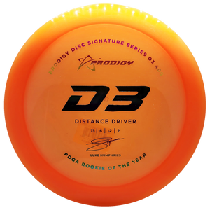 Prodigy: D3 Distance Driver - Luke Humphries 2022 Signature Series - 400 Plastic - Orange/Rainbow