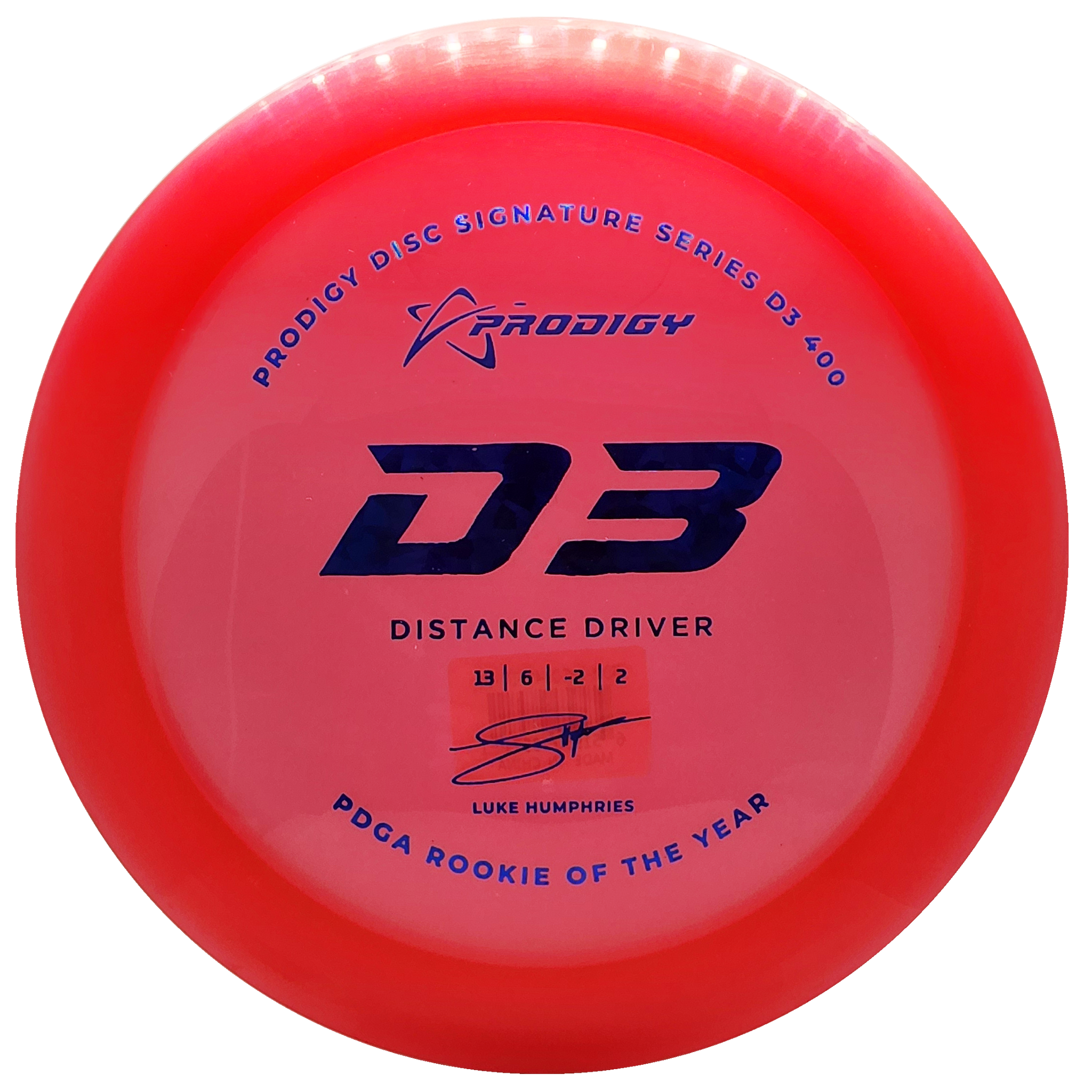 Prodigy: D3 Distance Driver - Luke Humphries 2022 Signature Series - 400 Plastic - Red/Blue