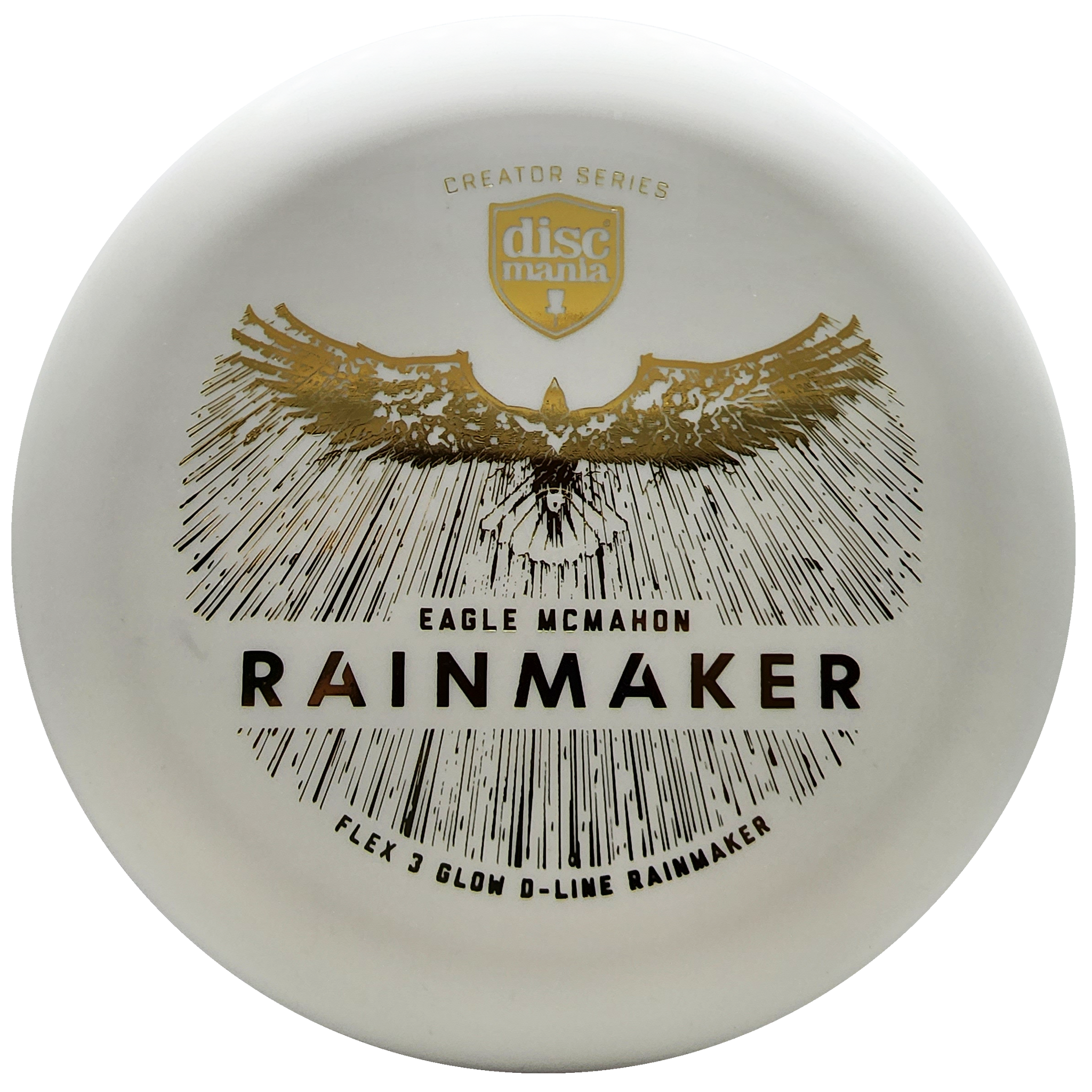 Discmania: Eagle McMahon Creator Series Glow D-Line Rainmaker - White/Gold